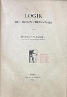 Logik der reinen Erkenntniss