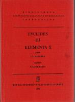 Euclidis Elementa Vol.I-III Libri I-X cum appendicibus