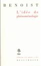 L'idée de phénoménologie