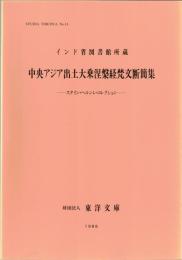 インド省図書館所蔵中央アジア出土大乗涅槃経梵文断簡集 : スタイン・ヘルンレ・コレクション