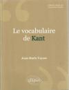 Le vocabulaire de Kant