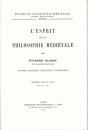 L'esprit de la philosophie médiévale