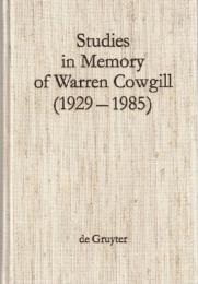 Studies in Memory of Warren Cowgill (1929-1985) : Papers from the Fourth East Coast Indo-European Conference Cornell University, June 6-9, 1985