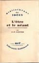 L'Etre et le néant. Essai d'ontologie phénoménologique