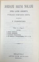 Jordani Bruni Nolani Opera Latine Conscripta