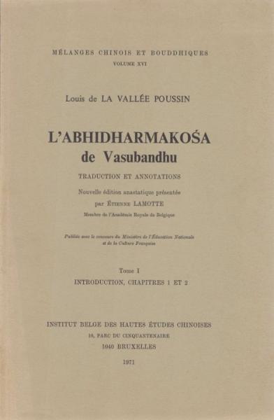 L'Abhidharmakosa de La Vallée Poussin cover art