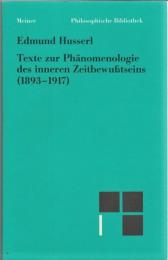 Texte zur Phaenomenologie des inneren Zeitbewusstseins (1893 - 1917) 