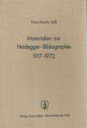 Materialien zur Heidegger-Bibliographie 1917-1972