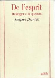 De l'esprit : Heidegger et la question