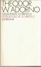 Th. W. Adorno Gesammelte Schriften Bd.8/9-1,2 :  Soziologische Schriften I/II