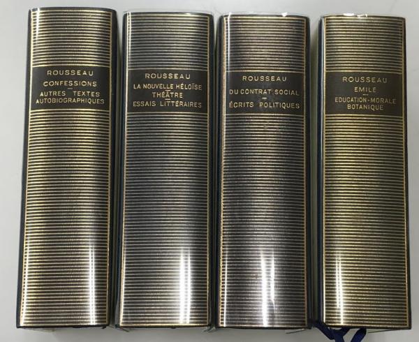 Œuvres Complètes De J. J. ROUSSEAU – 4 Tomes 1852-53 – Reliure Cuir Illustré