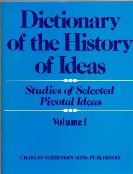 Dictionary of the History of Ideas Vol.1-4, Index(Philp P. Wiener