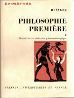 Philosophie première 1/2