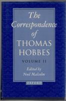 The Correspondence of Thomas Hobbes Vol.1/2