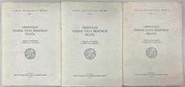 Orientalia Iosephi Tucci Memoriae Dicata 3 vols. (Serie Orientale Roma LVI, 1-3)