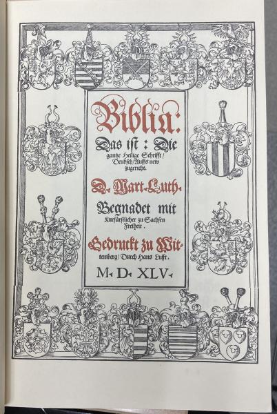 Biblia Germanica, 1545 : die Bibel in der deutschen Ubersetzung