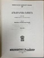 Atharvaveda Samhita : with the Commentary of Sayanacharya