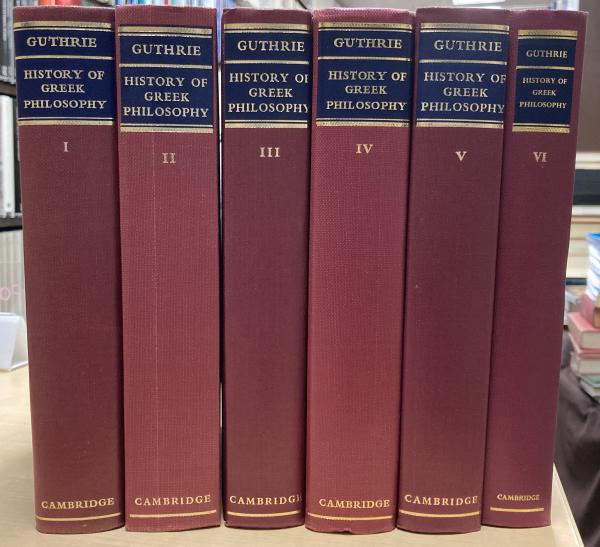 【洋書古書】A History of Greek Philosophy 1-5 A History of Greek Philosophy Vol.1-6 | ¥44,000 - 日本の古本屋