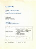 Sanskrit : An Easy Introduction to an Enchantling Language 3Vols. in 2 books
