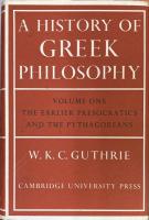 A History of Greek Philosophy Vol.1-6