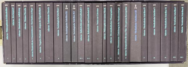 Theodor W. Adorno Gesammelte Schriften 20Bd. in 23(Th.W