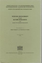 Wiener Zeitschrift Fur Die Kunde Sudasiens Und Archiv Fur Indische Philosophie, Band 38