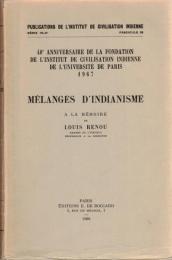 Mélanges d'indianisme à la mémoire de Louis Renou