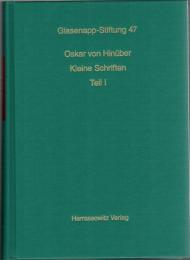 Oskar von Hinüber Kleine Schriften Teil 1, 2
