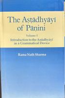 The Aṣṭādhyāyī of Pāṇini 
