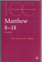 Matthew 1-7, 8-18, 19-28 .Vol.1-3 (International Critical Commentary)