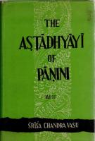 The Astadhyayi of Panini vol.Ⅰ・Ⅱ
