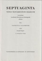 Septuaginta. Vetus Testamentum Graecum: Bd. XII,1: Sapientia Salomonis