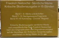 Friedrich Nietzsche Sämtliche Werke : Kritische Studienausgabe in 15 Bdn.