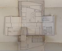 数寄屋おこし絵図  利休（不審庵）／宗旦（今日庵）／江岑（三畳中板）／不白（蓮華庵）／織部（中潜）／他