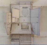 数寄屋おこし絵図  利休（不審庵）／宗旦（今日庵）／江岑（三畳中板）／不白（蓮華庵）／織部（中潜）／他