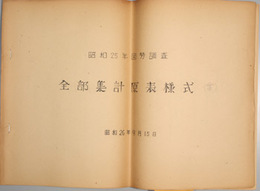 国勢調査全部集計原表様式（案） 