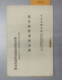 営業報告書  自大正１４年７月１日至昭和元年１２月３１日