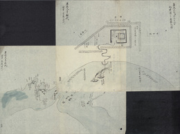 異国船（黒船）滞留中乗筋之図／九里浜ニテ応接之図  孝明天皇の御代（将軍家慶時代）：嘉永六癸丑年六月三日／嘉永癸丑六年六月九日