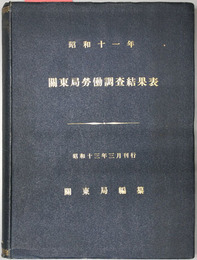 関東局労働調査結果表 