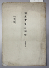 輸出重要品要覧 工産ノ部：木器・綿織糸・絹布類他 （１２冊）