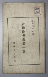 穀物検査事業一覧 昭和２年８月 