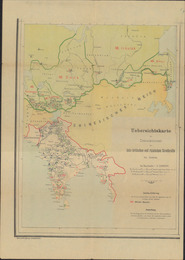 UEBERSICHTSKARTE DER DISLOCATIONEN （縮尺２千万分１：独文）  DER INDO-BRITISCHEN UND RUSSISCHEN STREITKRAFTE IN ASIEN