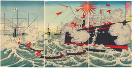 朝鮮豊島辺日清艦戦争日本軍大勝利の図