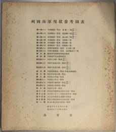 列国海軍現状参考図表 昭和８〜１０・１３年９月調  帝国艦船一覧表／列国海軍勢力概要／列国主力艦一覧表／列国航空機一覧表／他（４冊）