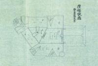 銭湯建築図面 （二階建西洋風建築）  西南西及南西側正面図／北面側正面図・東側正面図／八二切断面・イ大ロ切断面／杭元及コンクリート地形平面図・床下平面図／第１階床梁根太伏図・第２階床梁伏図／第１階平面図・第２階平面図／屋根伏図