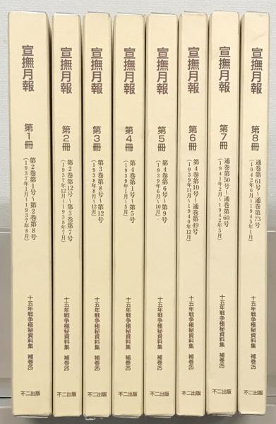 【福袋セール】の商品 宣撫月報（十五年戦争極秘資料集補巻25） 全8巻（2巻1号～通巻 人文+社会