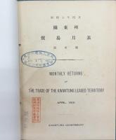 関東州貿易月表 昭和6年4月～昭和13年12月（欠1冊）