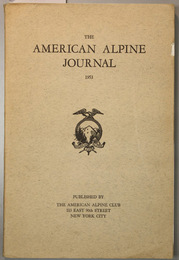 THE AMERICAN ALPINE JOURNAL  第８巻第３号  EVEREST，1952／MOUNT HUNTER，PROPOSED ROUTE／他