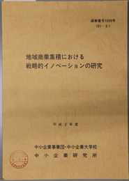 地域商業集積における戦略的イノベーションの研究  平成２年度：９１－８：通巻番号 １０９８号