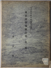 東京府学事統計書  自明治４４年４月１日至明治４５年３月３１日